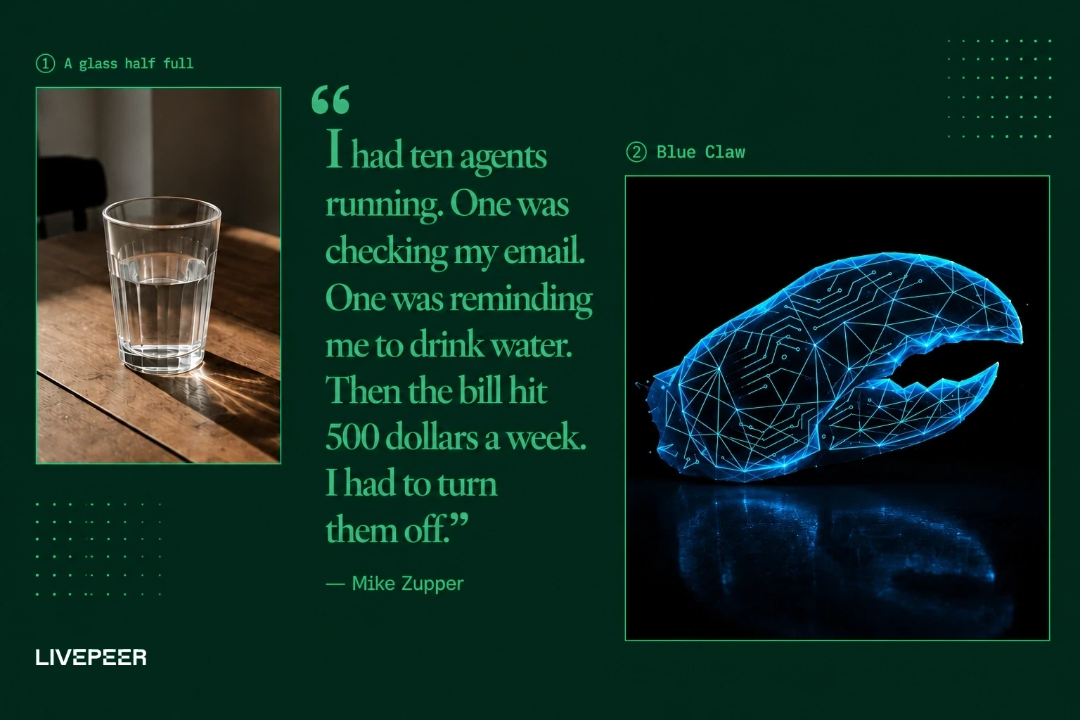 Mike Zupper on running ten AI agents and the $500-a-week bill that sparked BlueClaw